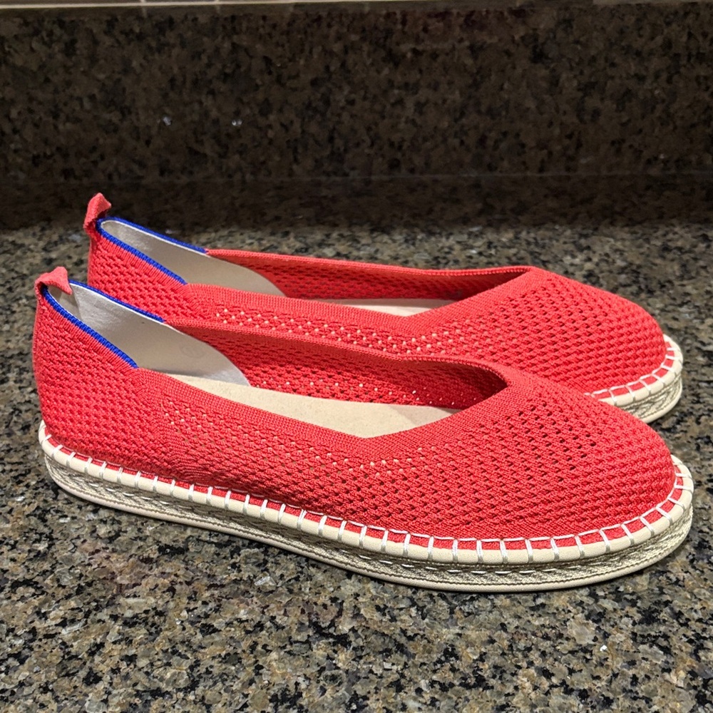 Rothy's Red Espadrille Flats NEW